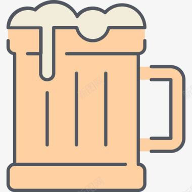 啤酒派对12彩色图标图标