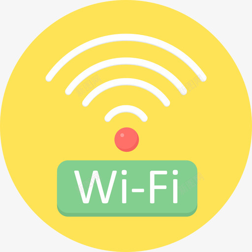 Wifi通讯连接扁平图标svg_新图网 https://ixintu.com Wifi 扁平 通讯连接