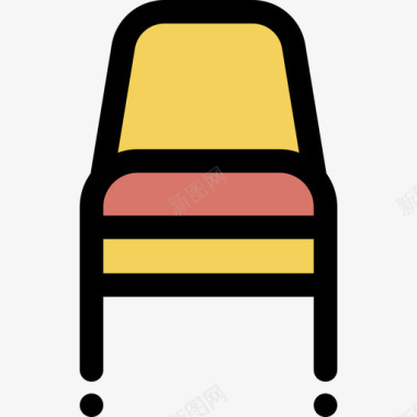 椅子家居用品11线性颜色图标图标