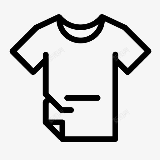 t恤休闲折痕图标svg_新图网 https://ixintu.com t恤 休闲 折痕 时尚 衬衫 轮廓项目