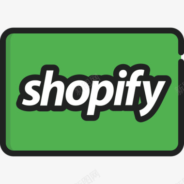 Shopify信用卡3线性颜色图标图标