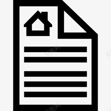 房屋合同文件抵押图标图标