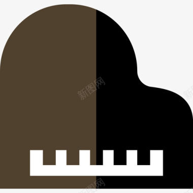 钢琴乐器9扁平图标图标