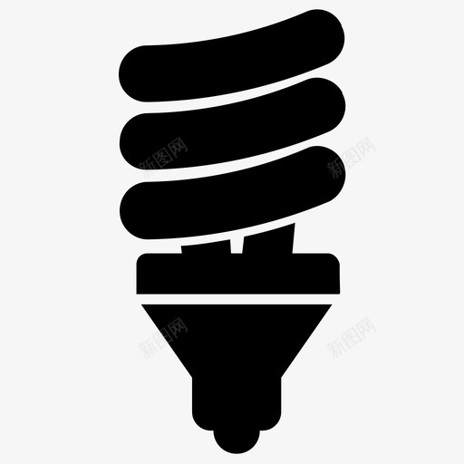 荧光灯泡节能器照明图标svg_新图网 https://ixintu.com 全球变暖标志图标 灯光 灯泡 照明 节能器 荧光灯泡