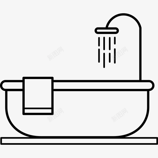浴缸spa3手绘图标svg_新图网 https://ixintu.com spa3 手绘 浴缸