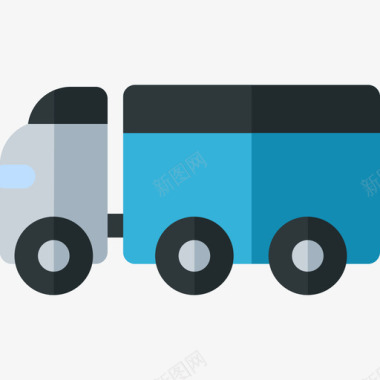 运输卡车运输12平板图标图标