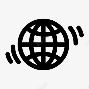 互联网全球网格图标图标