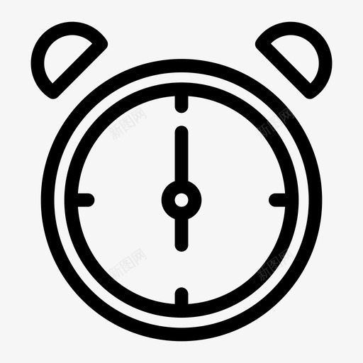 闹钟六点钟时间图标svg_新图网 https://ixintu.com 六点钟 手表 时间 闹钟