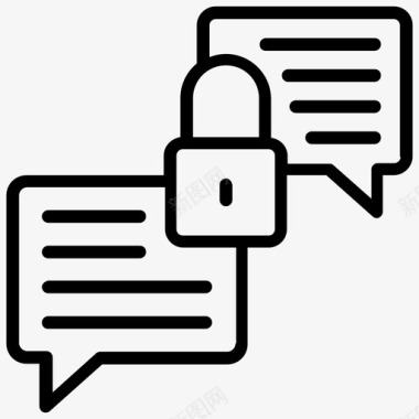 聊天锁机密语音受保护的聊天图标图标