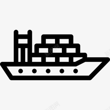 货船运输8直航图标图标