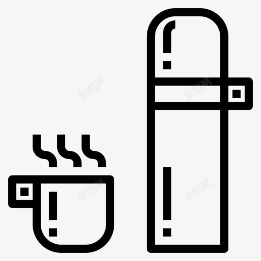 保温瓶饮料热水图标svg_新图网 https://ixintu.com 保温瓶 水 热水 真空 露营 饮料