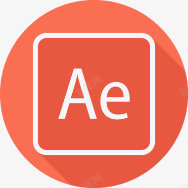 AE文件扁平圆形图标图标
