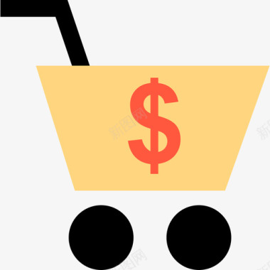 购物车购物电子商务3扁平图标图标