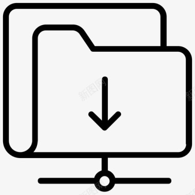 文件夹数据传输驱动器图标图标