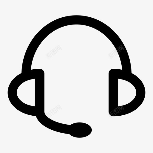 耳机耳朵音乐图标svg_新图网 https://ixintu.com 声音 多媒体加粗 耳朵 耳机 音乐