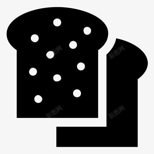 吐司烘焙项目面包图标svg_新图网 https://ixintu.com 切片 吐司 早餐 烘焙产品字形图标 烘焙项目 面包