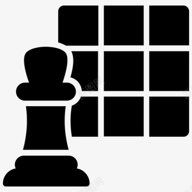 国际象棋棋盘象棋游戏图标图标