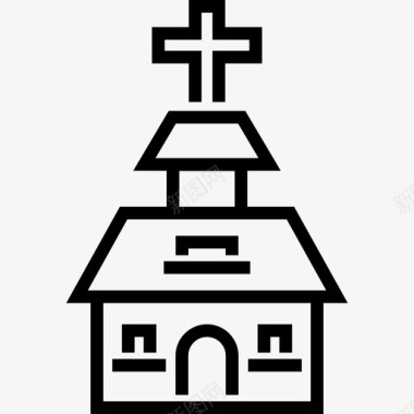 教堂圣诞节14直系图标图标