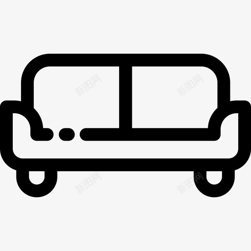 沙发家居用品12直线型图标svg_新图网 https://ixintu.com 家居用品12 沙发 直线型