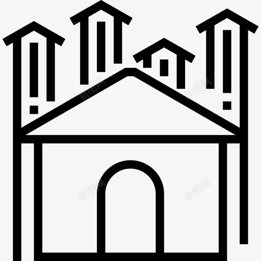 住宅房地产25直线图标svg_新图网 https://ixintu.com 住宅 房地产25 直线