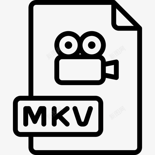 Mkv在线学习线性图标svg_新图网 https://ixintu.com Mkv 在线学习 线性