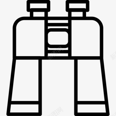 望远镜冒险直线图标图标