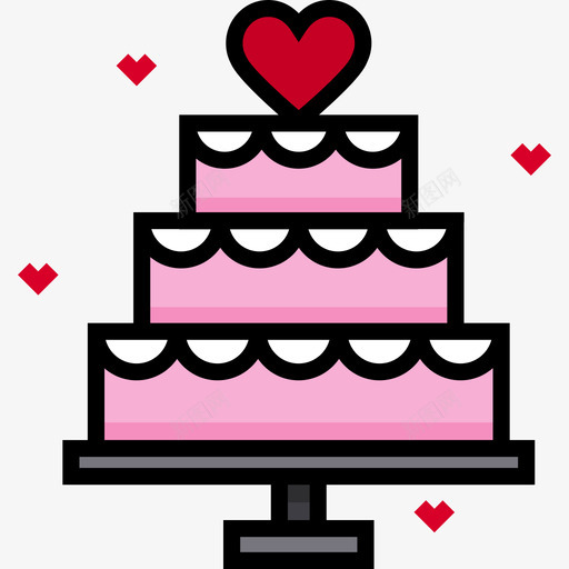 结婚蛋糕婚礼17线性颜色图标svg_新图网 https://ixintu.com 婚礼17 线性颜色 结婚蛋糕