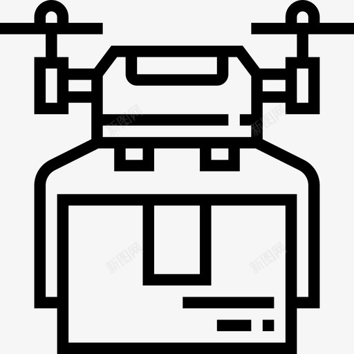 无人机无人机2直线型图标svg_新图网 https://ixintu.com 无人机 无人机2 直线型