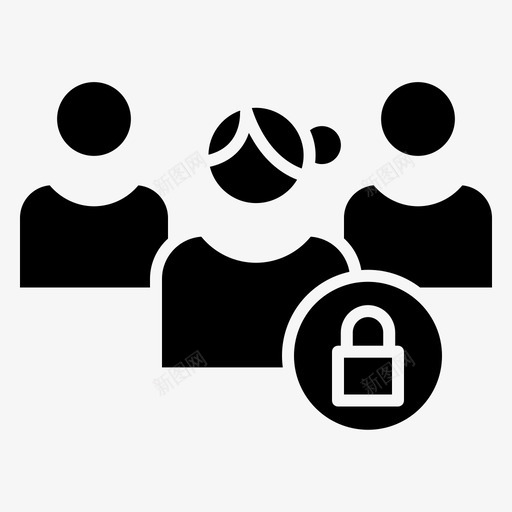 安全性组用户多用户图标svg_新图网 https://ixintu.com 多用户 安全性 组用户 配置文件用户
