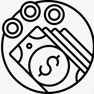 现金银行业务图标图标