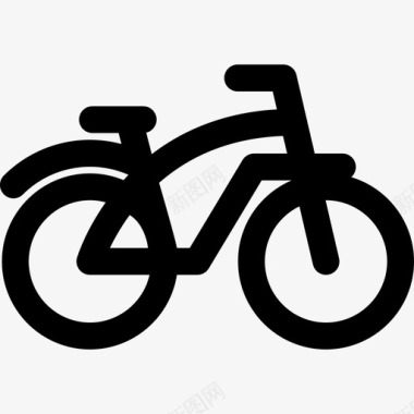 自行车野营13直线型图标图标