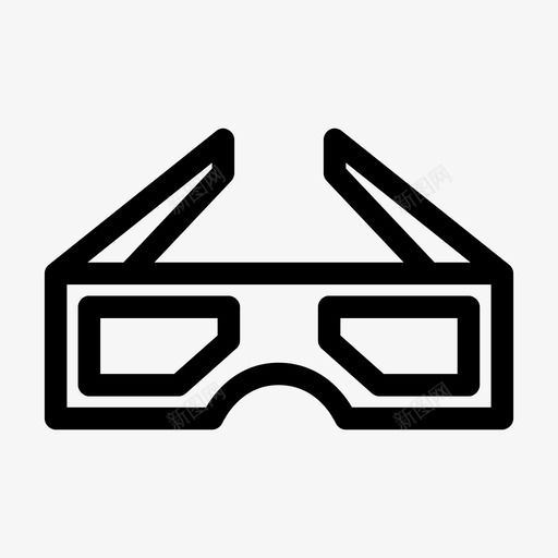 3d眼镜电影院电影图标svg_新图网 https://ixintu.com 3d眼镜 电影 电影院 虚拟现实