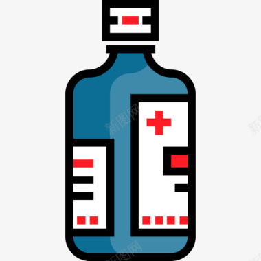 酒精健康和医学9线性颜色图标图标