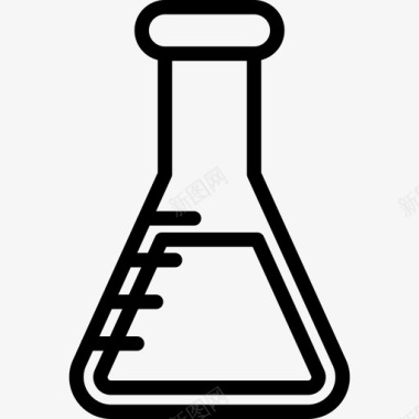 烧瓶3学校直线型图标图标