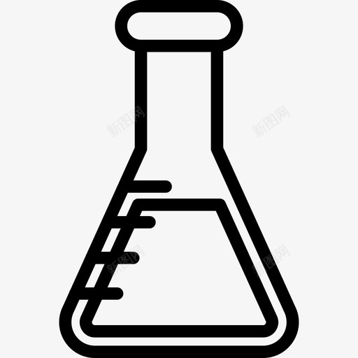 烧瓶3学校直线型图标svg_新图网 https://ixintu.com 3学校 烧瓶 直线型