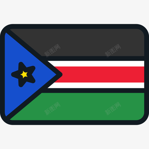 南苏丹旗帜收藏4圆形矩形图标svg_新图网 https://ixintu.com 南苏丹 圆形矩形 旗帜收藏4
