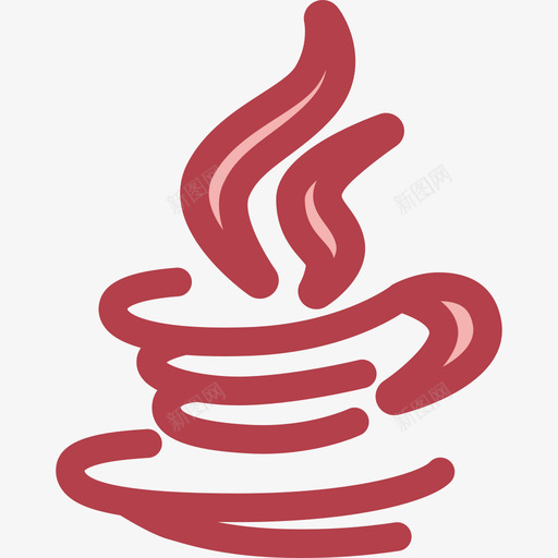 Java徽标5红色图标svg_新图网 https://ixintu.com Java 徽标5 红色