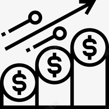 利润商业策略3线性图标图标