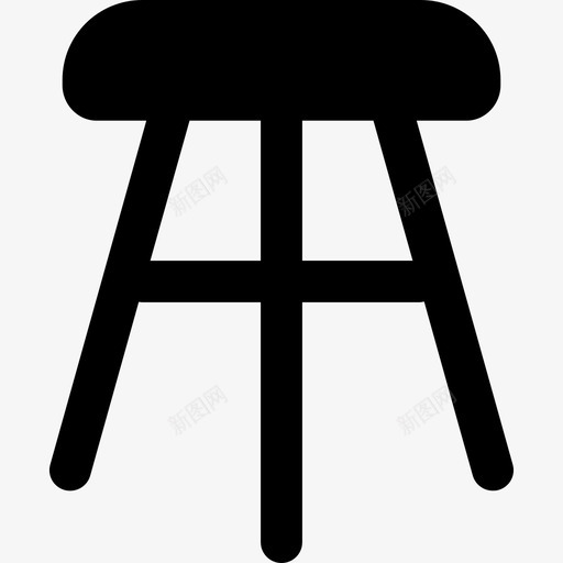 木椅家居用品16填充图标svg_新图网 https://ixintu.com 填充 家居用品16 木椅