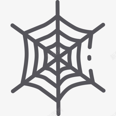 蜘蛛网万圣节24扁平图标图标