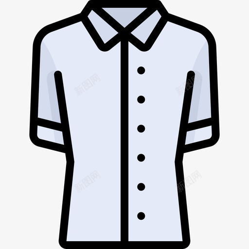 衬衫衣服23线性颜色图标svg_新图网 https://ixintu.com 线性颜色 衣服23 衬衫
