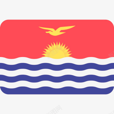 基里巴斯国际国旗6圆形矩形图标图标
