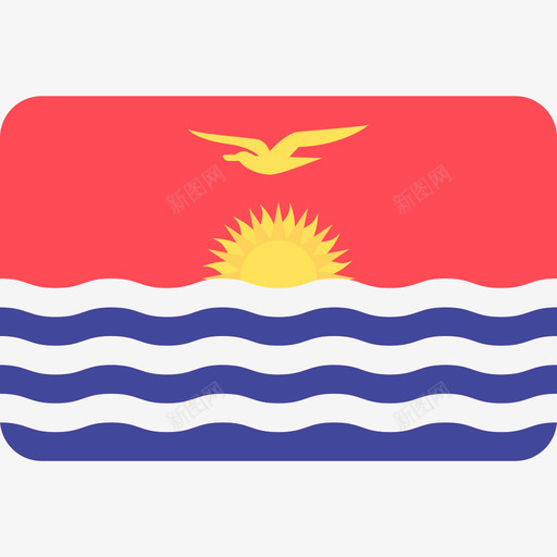 基里巴斯国际国旗6圆形矩形图标svg_新图网 https://ixintu.com 国际国旗6 圆形矩形 基里巴斯