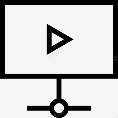 视频播放器网页开发4线性图标图标