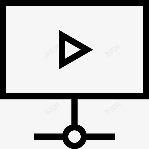 视频播放器网页开发4线性图标svg_新图网 https://ixintu.com 线性 网页设计开发4 视频播放器