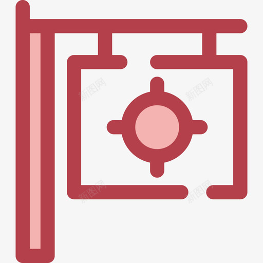 路标位置7红色图标svg_新图网 https://ixintu.com 位置7 红色 路标
