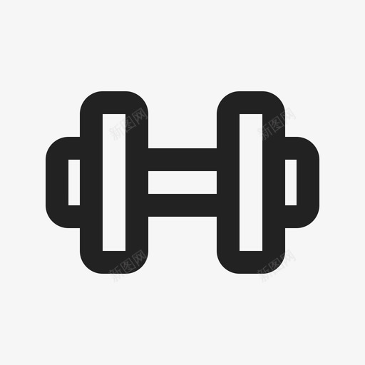 哑铃健身肌肉图标svg_新图网 https://ixintu.com 体重 健身 哑铃 肌肉 运动