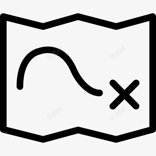 藏宝图地图位置和导航2线性图标svg_新图网 https://ixintu.com 地图位置和导航2 线性 藏宝图