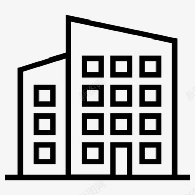大厦公寓楼城市图标图标