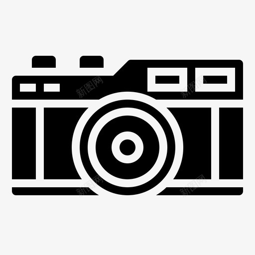 胶卷相机摄影复古图标svg_新图网 https://ixintu.com 复古 复古技术雕文 技术 摄影 胶卷相机
